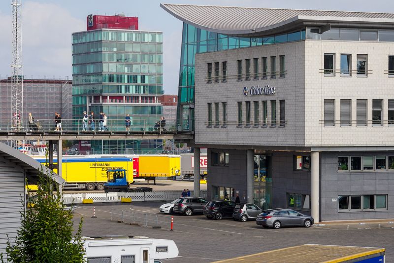 De veerterminal van Color Line in Kiel
